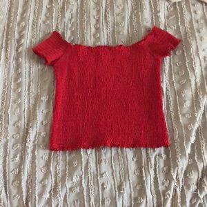 Hollister Red Off the shoulder tank top